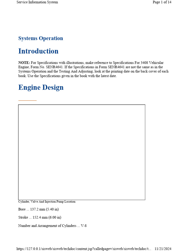 3408 Vehicular Engine Operation Guide | PDF | Pump | Turbocharger