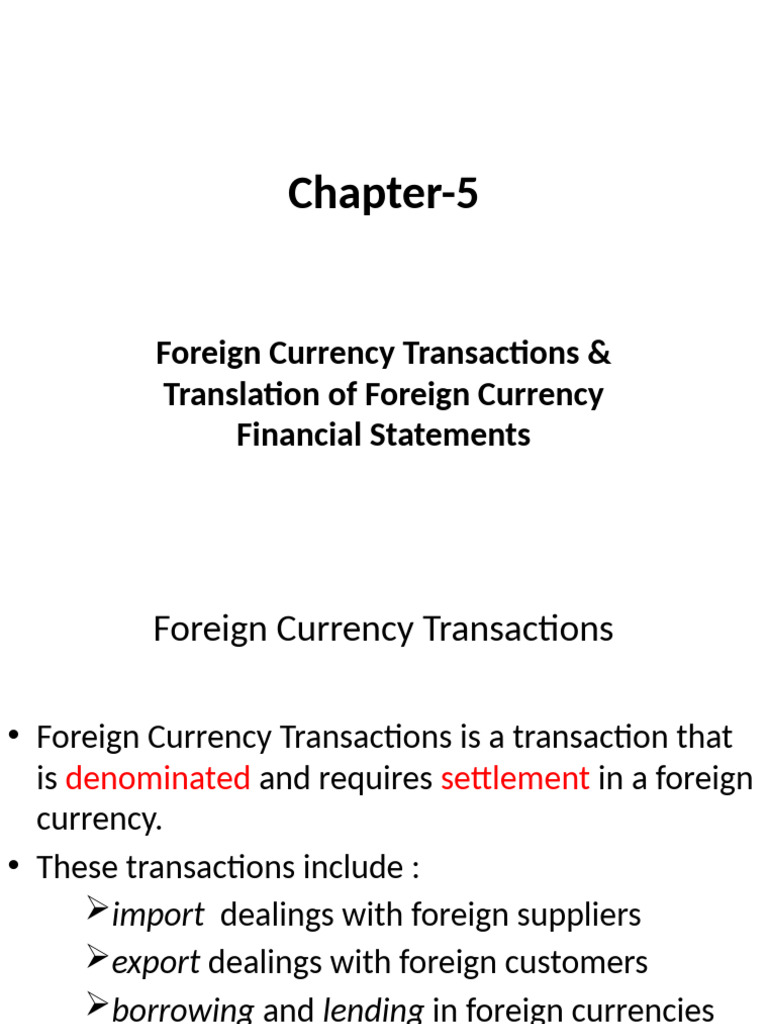 Foreign Currency Transactions Overview | PDF | Retained Earnings ...