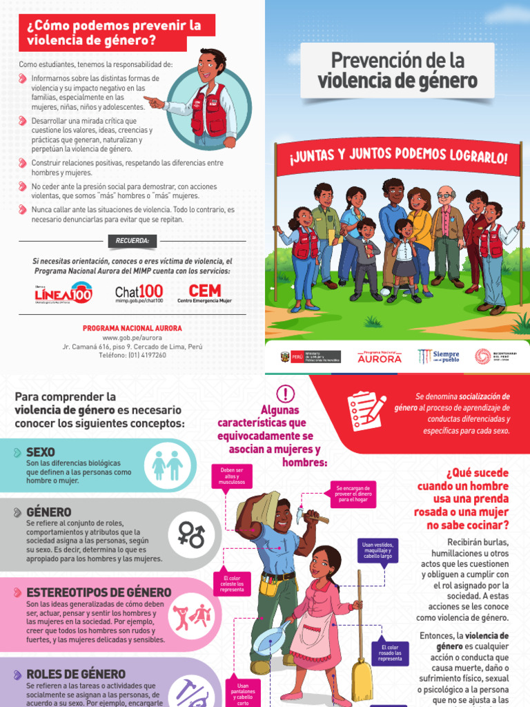 Triptico de Violencia de Genero | PDF | Género | Estudios de género