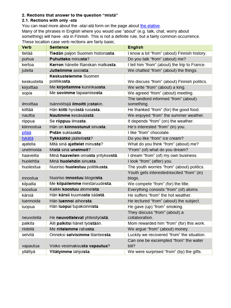 Verb I Rection | PDF