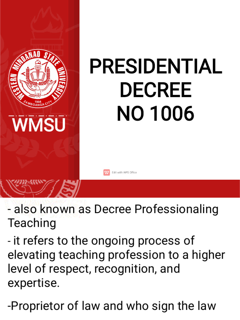 PD 1006 | PDF | Business | Finance & Money Management