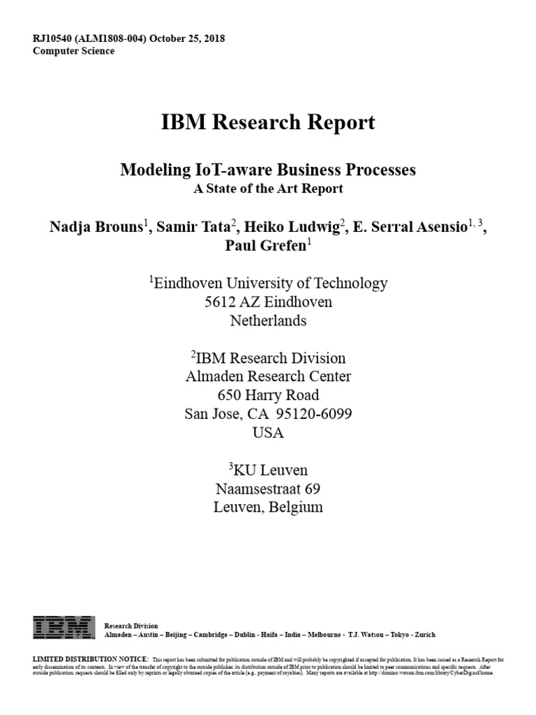 UM23055 - Article-3 - IBM Research Report | PDF | Internet Of Things ...