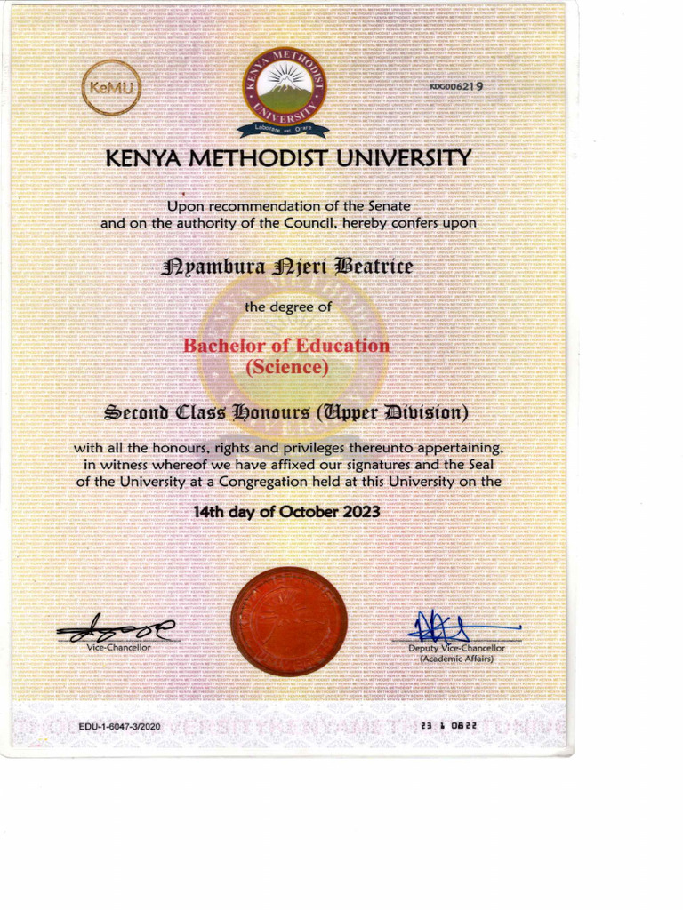 Degree Certificate | PDF