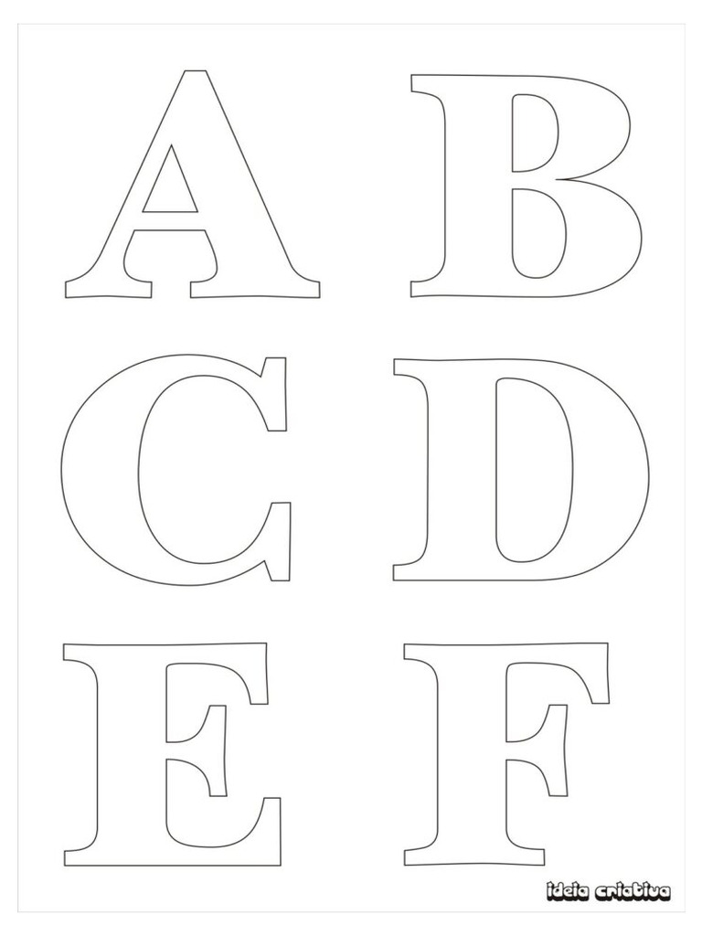 Molde Letras Do Alfabeto | PDF