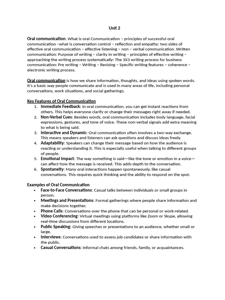 BMB107 - Unit 2 - Business Communication | PDF | Nonverbal ...