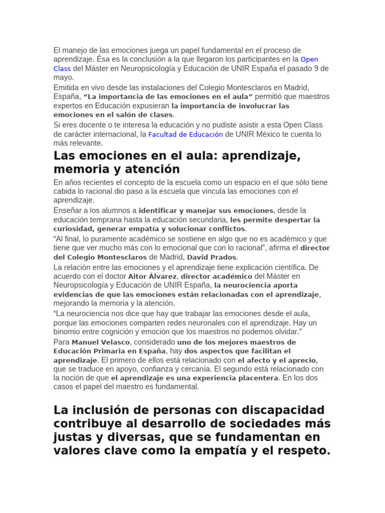 Inclusión de personas con discapacidad | PDF | Invalidez | Inclusión ...