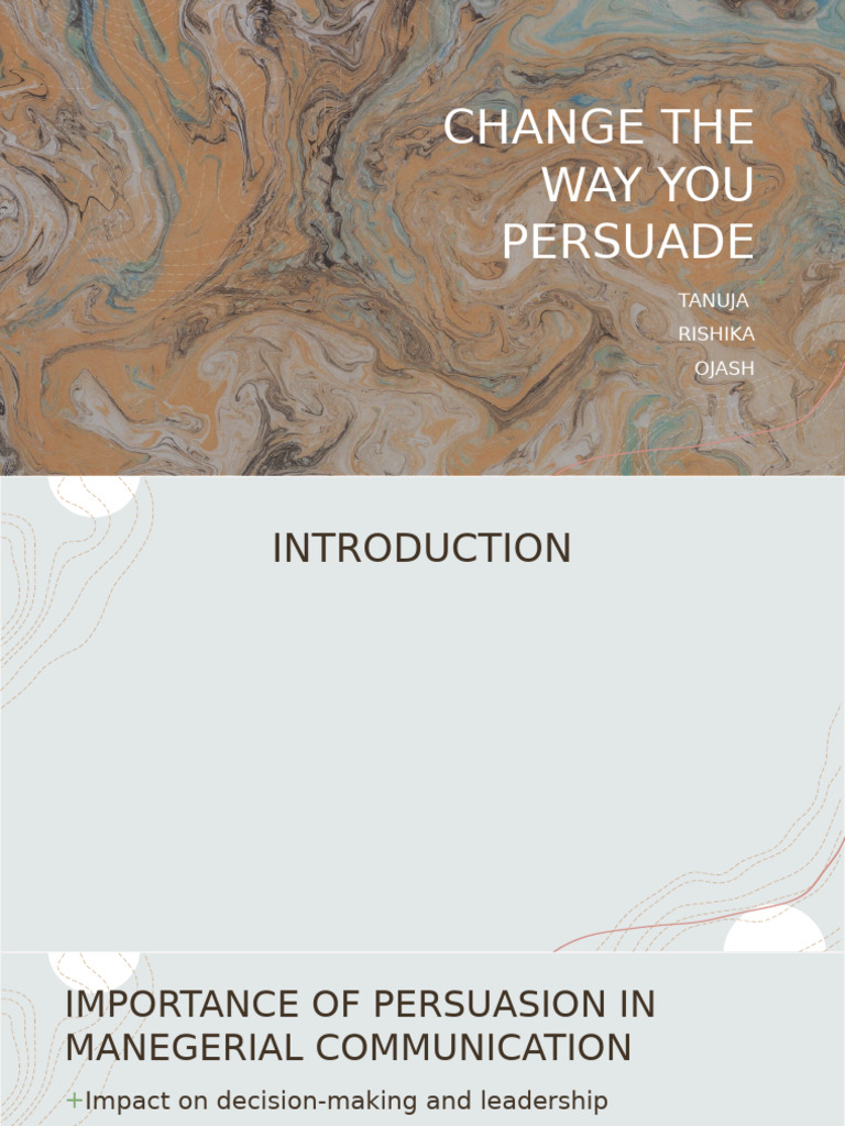 Change The Way You Persuade PDF