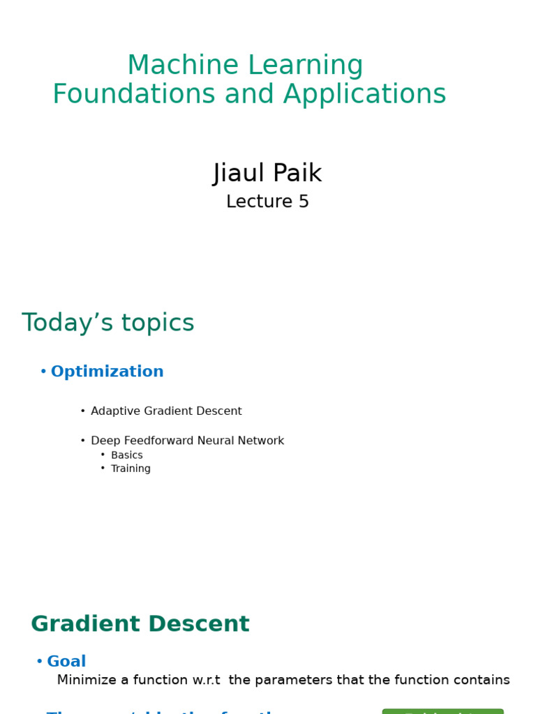 Deep Learning: Gradient Descent Techniques | PDF | Applied Mathematics ...