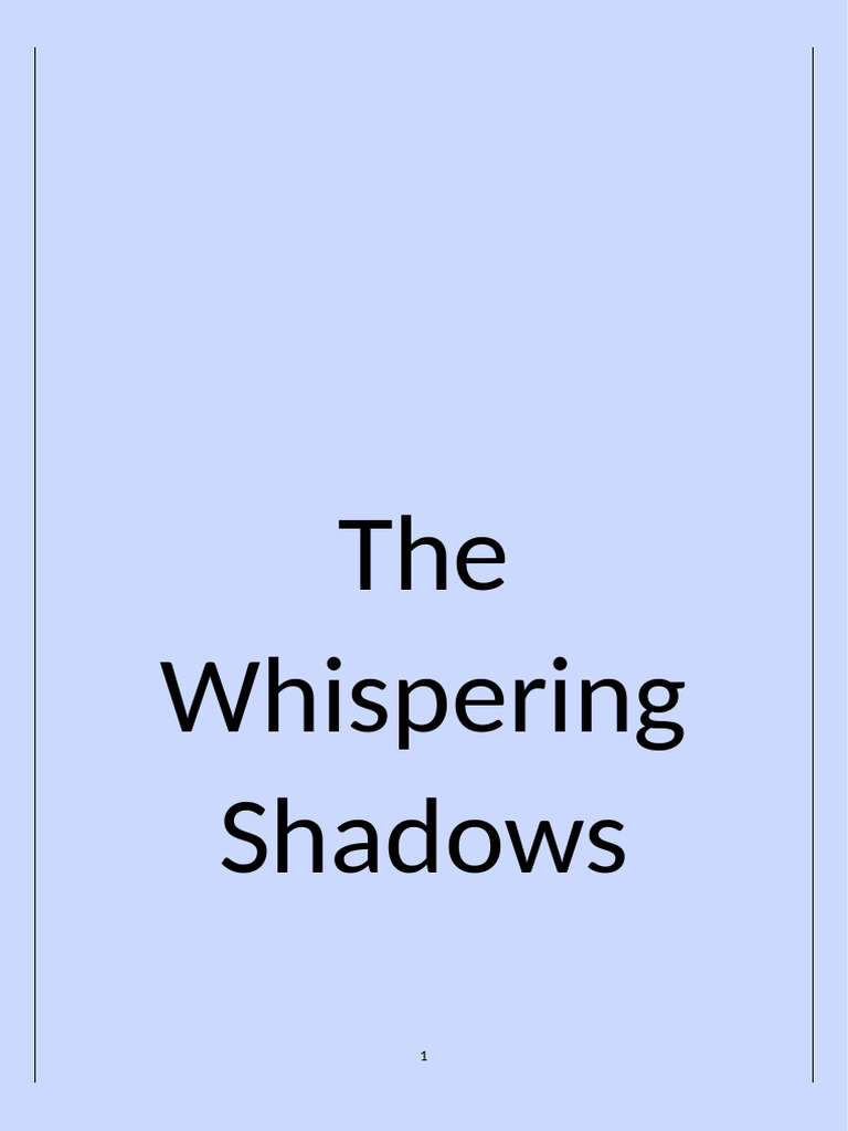 The Whispering Shadows | PDF