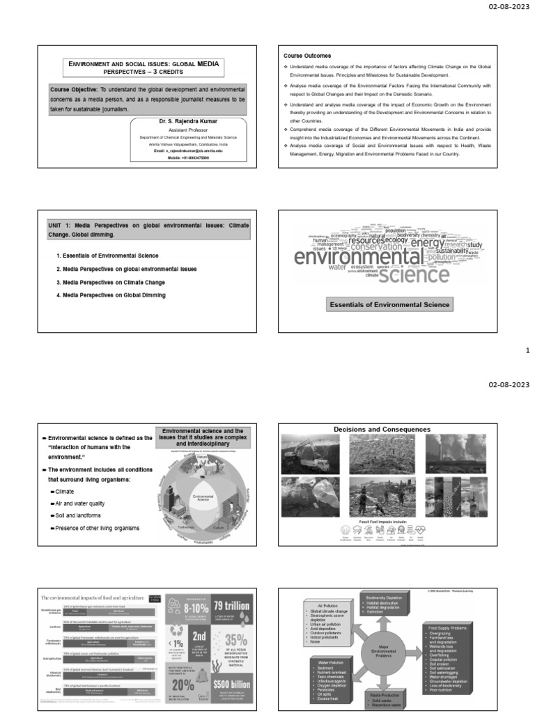1 Handouts Unit 1 1 Essentials of Environmental Science Handouts | PDF ...