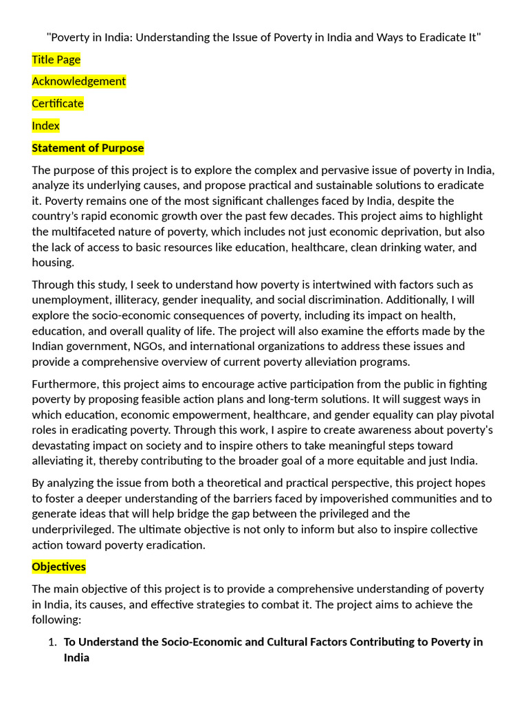 Poverty in India 2 | PDF | Poverty | Poverty & Homelessness