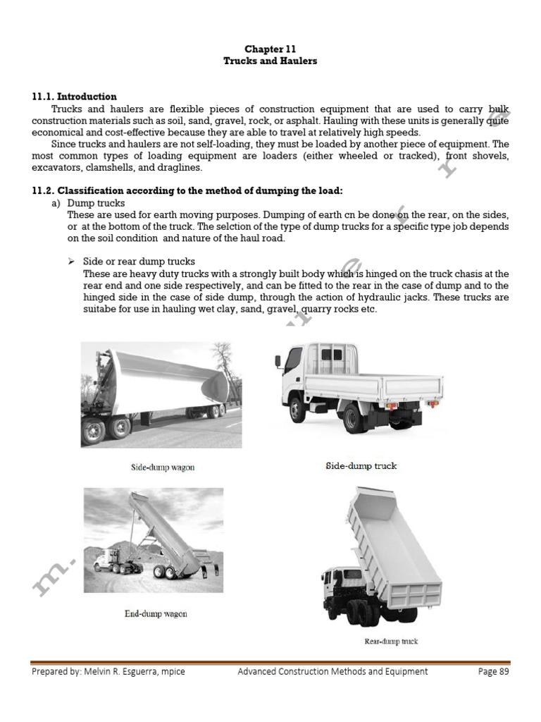 Chapter 11 | PDF | Truck | Loader (Equipment)