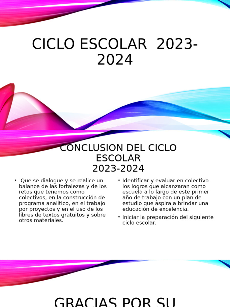 Balance y Preparación Ciclo Escolar 2023-2024 | PDF