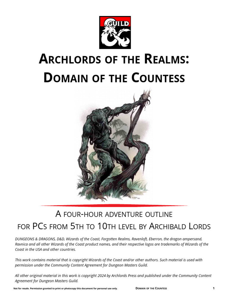 282253-Domain of The Countess | PDF | Dungeons & Dragons | Wizards Of ...
