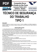 TÉCNICO DE SEGURANÇA DO TRABALHO TIPO 1