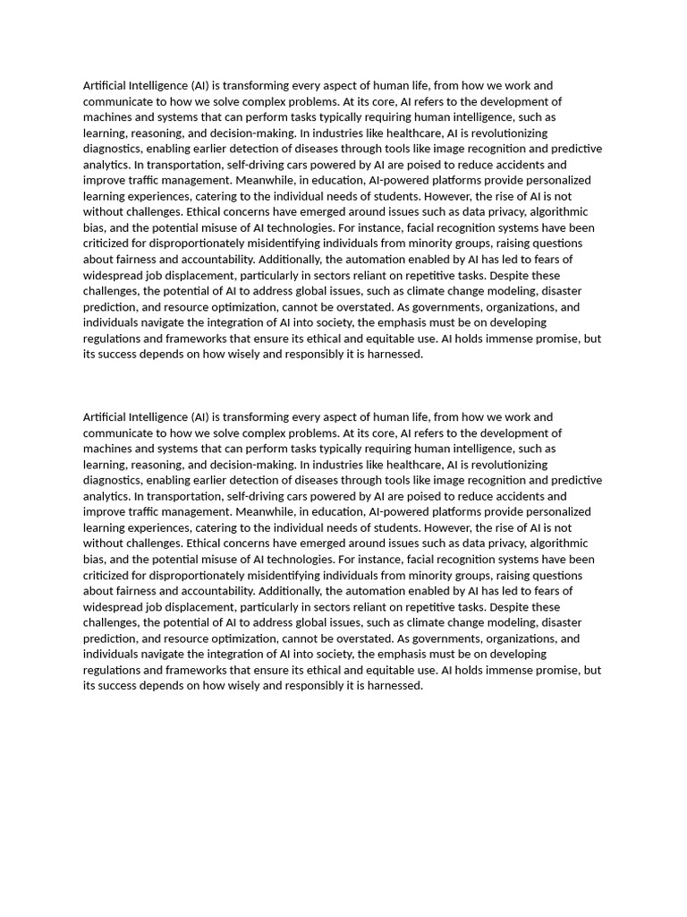 AI's Impact and Ethical Challenges | PDF | Artificial Intelligence ...