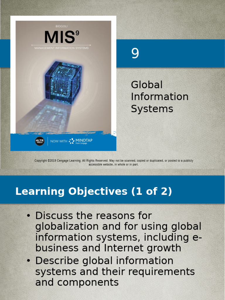 MIS9 Ch9 - Global Information Systems | PDF | Internet | Copyright