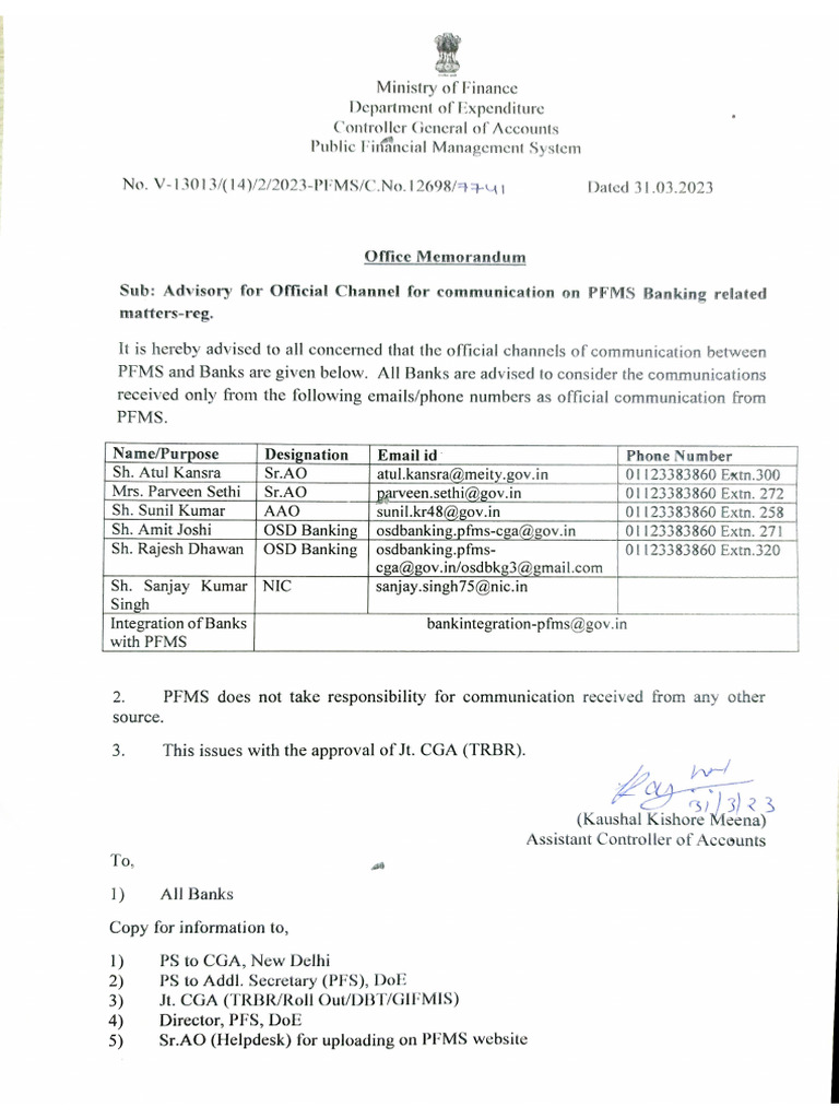 Advisory of Official | PDF