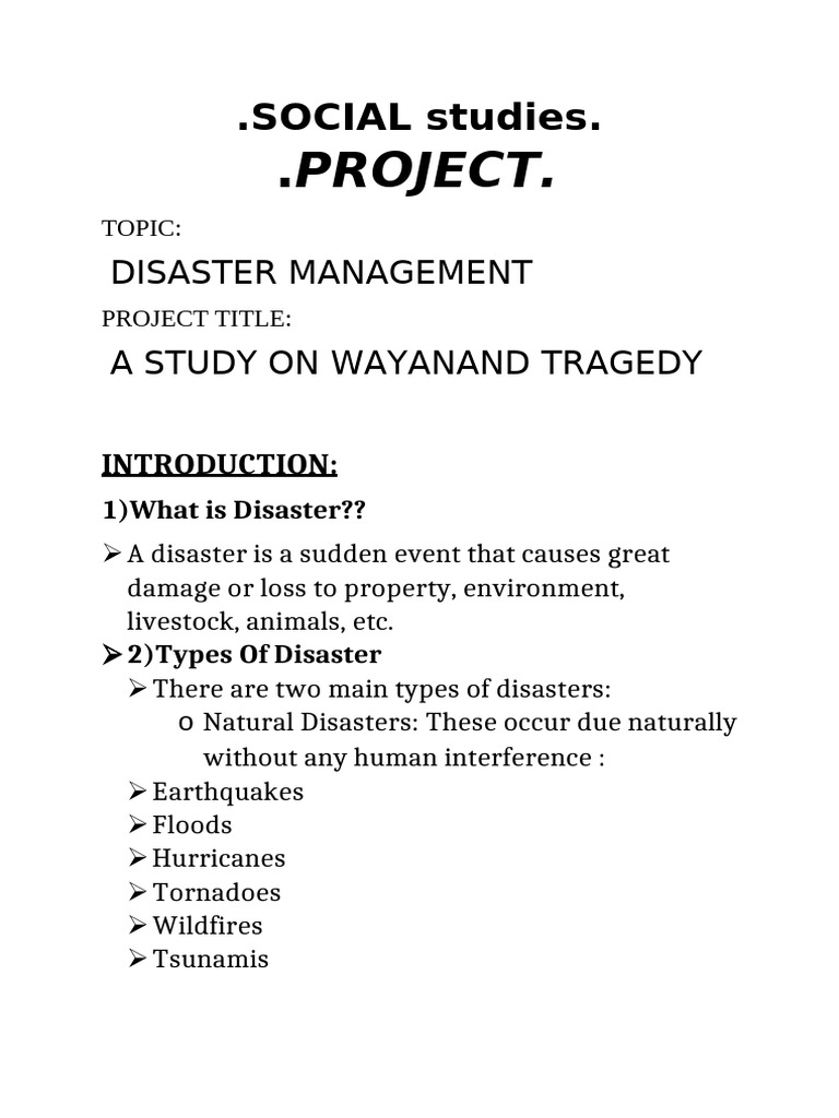 Wayanad Landslide Disaster Analysis | PDF | Emergency Management ...