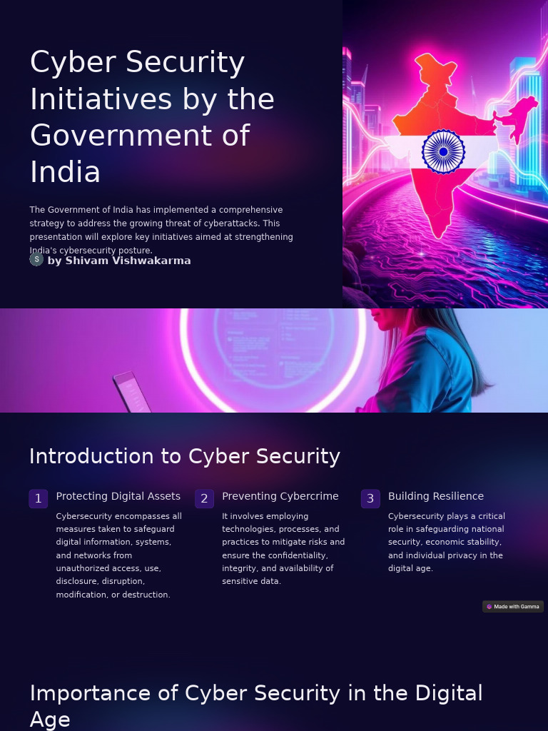 Cyber Security Initiatives By The Government Of India Pdf Security