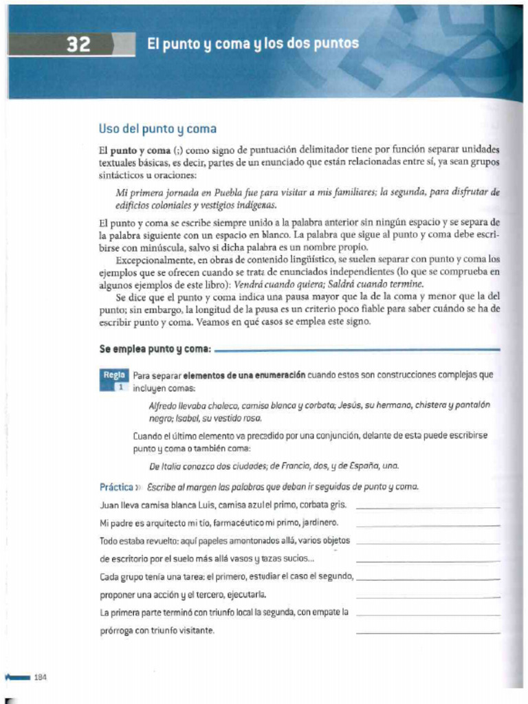 Lección 32 El Punto y Coma y Los Dos Puntos | PDF