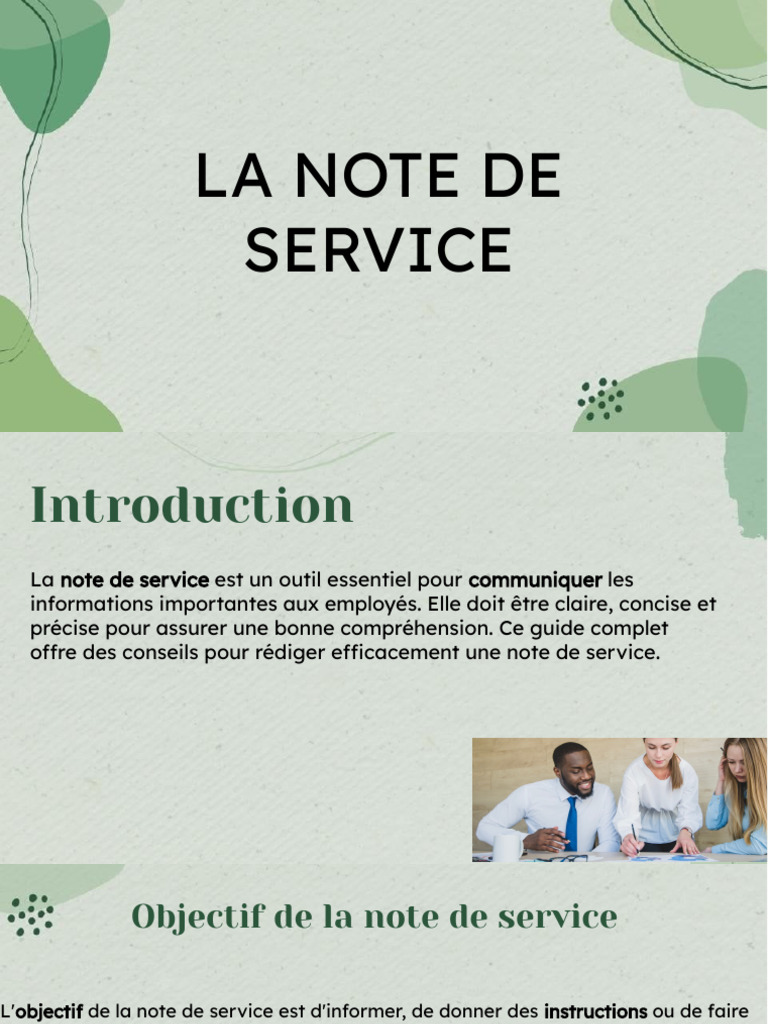 Rédiger une note de service efficace | PDF