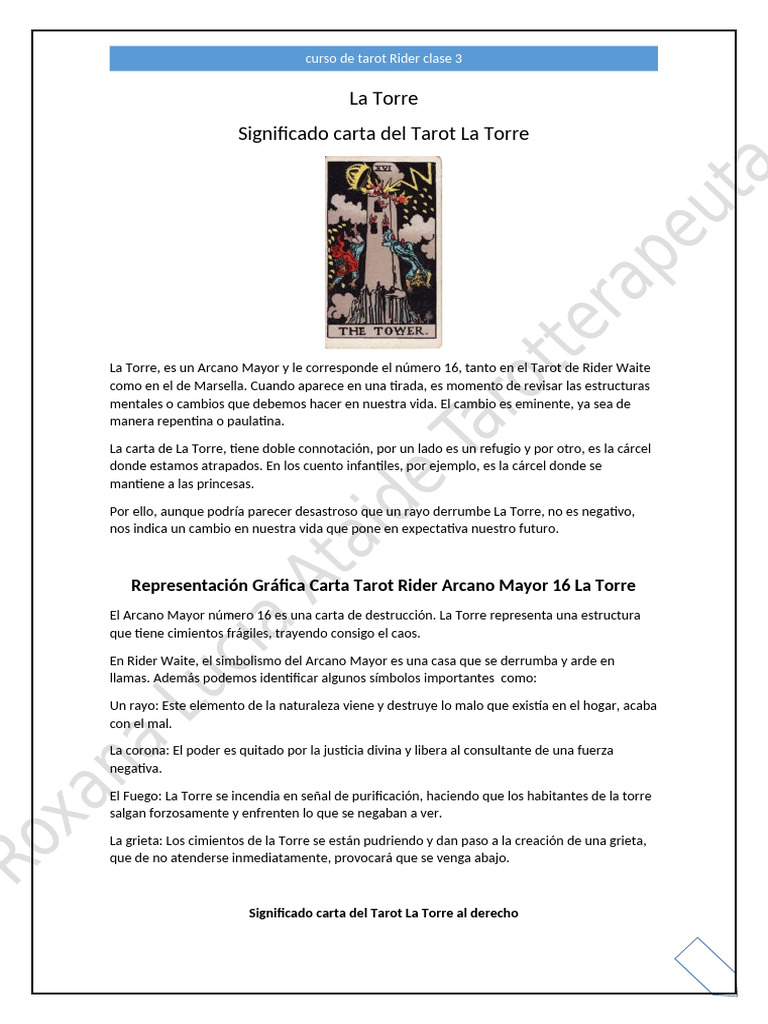 Curso de Tarot Rider Clase 3 Mayores | PDF | Tarot | Arcanos Mayores