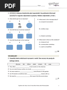 Together kl5 U7 Test For Dyslexic Students