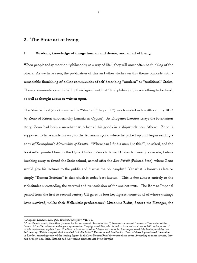 The Stoic Art of Living Explained | PDF | Stoicism | Socrates