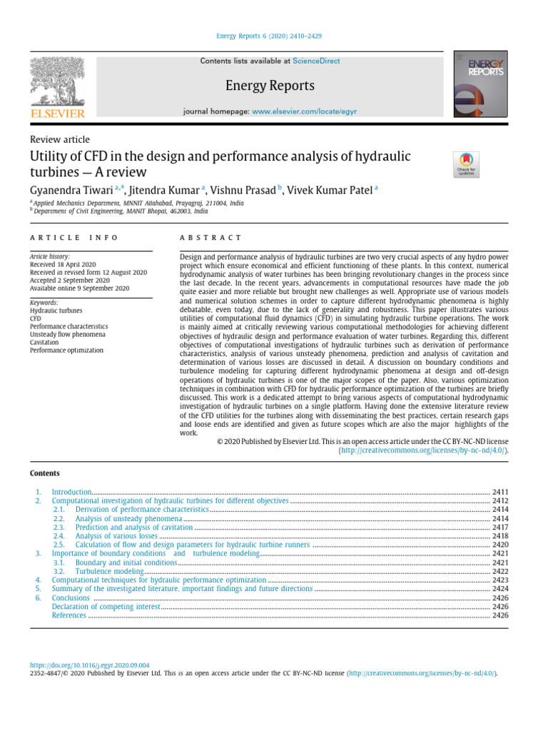 CFD Applications in Hydraulic Turbines | PDF | Hydroelectricity | Turbine