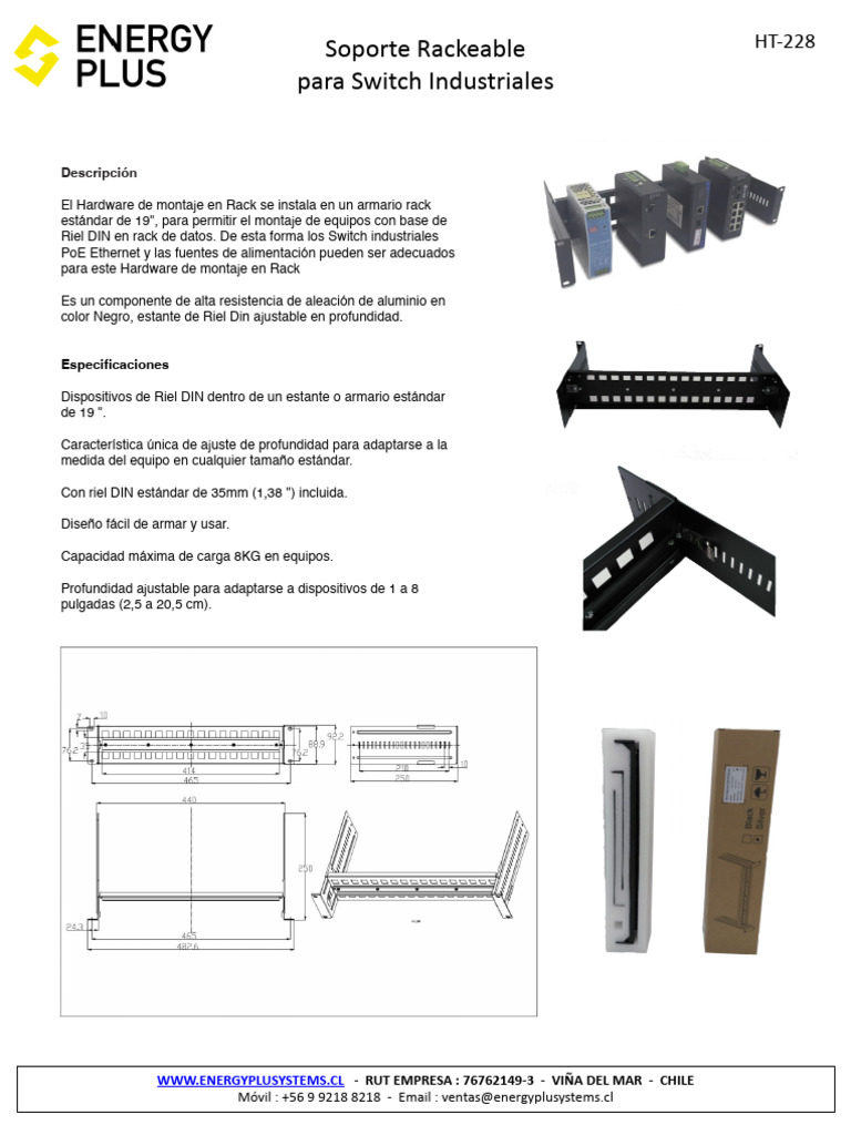 HT228 Soporte Switch Rackeable | PDF