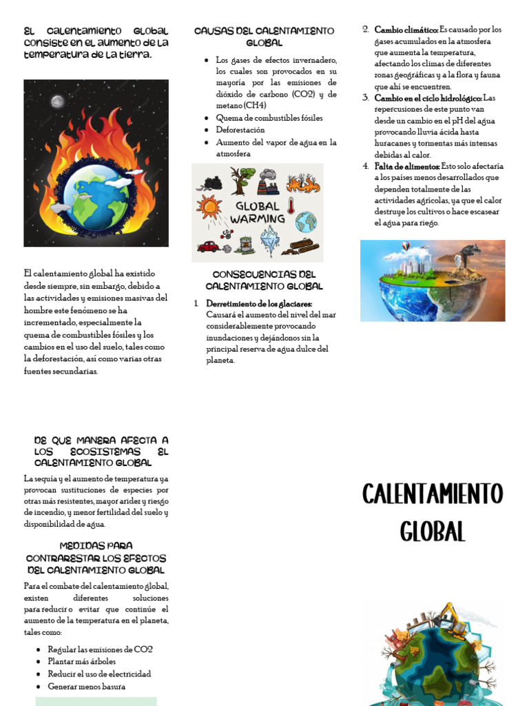 Causas y Consecuencias del Calentamiento Global | PDF | Cambio ...