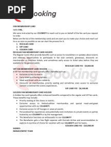 Fan Membership Card Booking