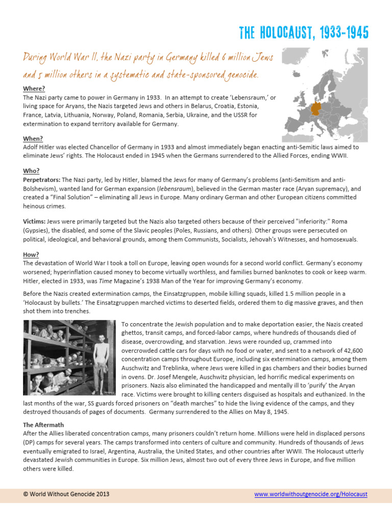 Holocaust Overview: Causes and Impact | PDF | Nazi Germany ...