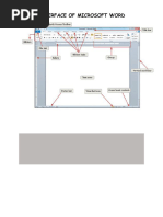 Labeled Parts of Microsoft Word Interface | PDF