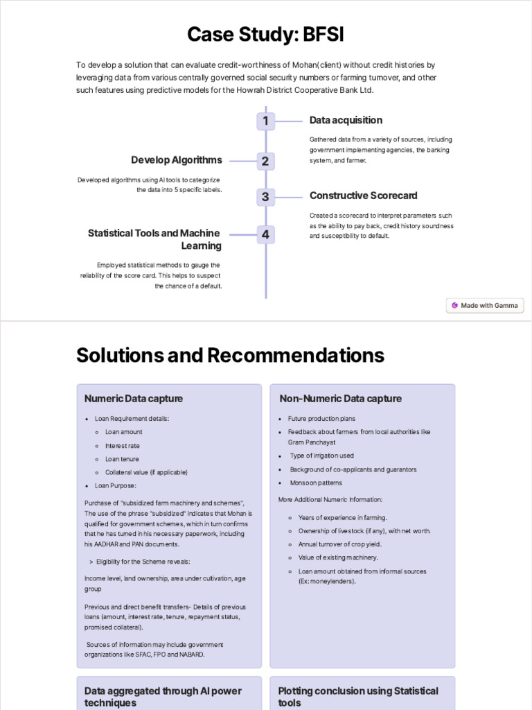 Enhancing Credit Evaluation in BFSI | PDF | Artificial Intelligence ...