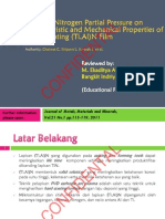 Effect of Nitrogen Partial Pressure on Characteristic And