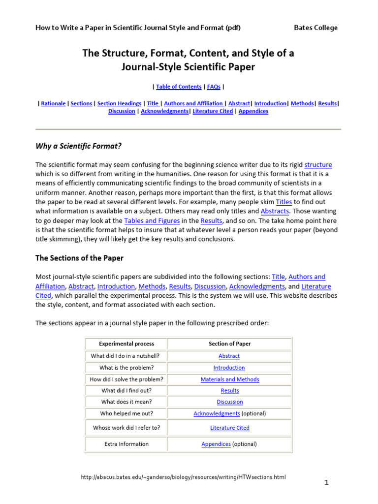 Htw guide sections 3 pdf experiment abstract summary 