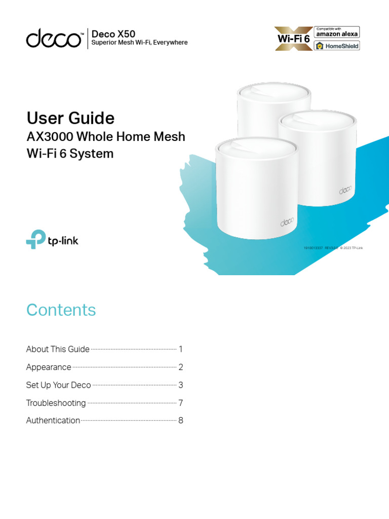 Deco X50 User Guide: Setup & Troubleshooting | PDF | Wi Fi | Ieee 802.11