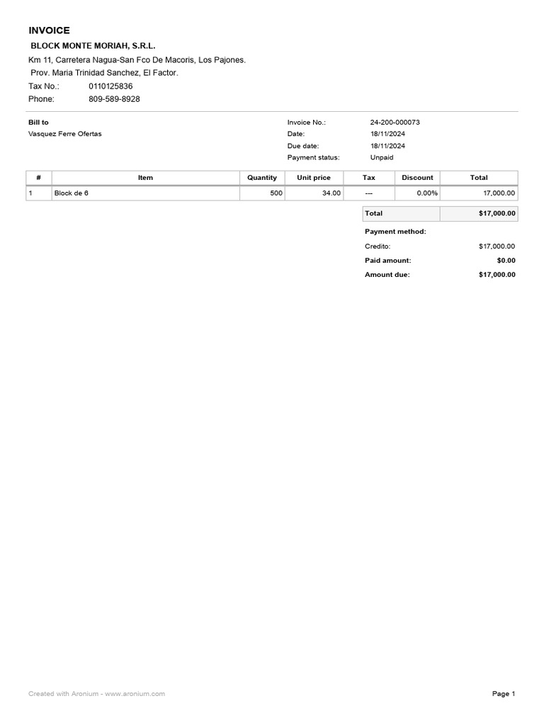 Invoice | PDF