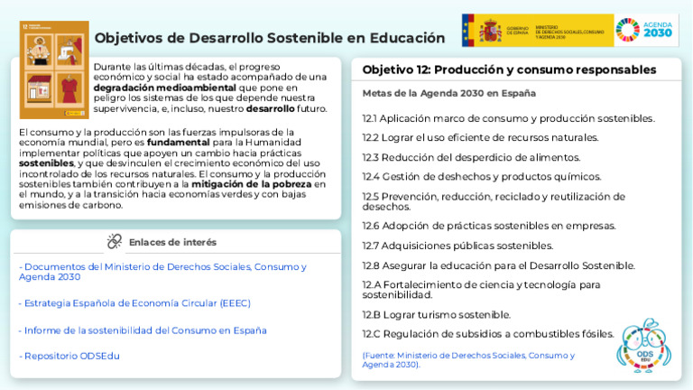 Ods 12 | PDF | Ciencia y matemáticas