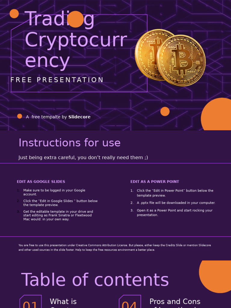 Node Trading Cryptocurrency Free Presentation Template by Slidecore ...