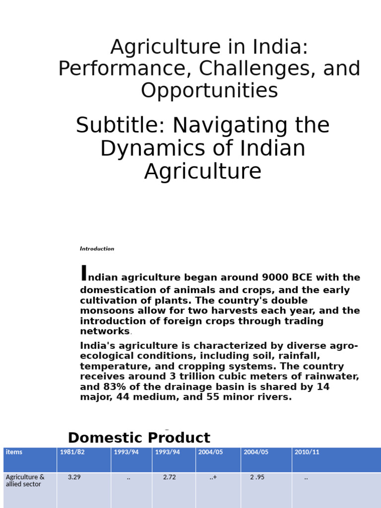 Presentation Agriculture Pdf Agriculture Economies