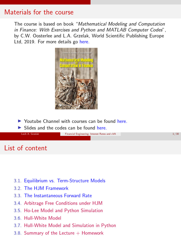 Ho-Lee Model and Python Simulation | PDF | Applied Mathematics ...