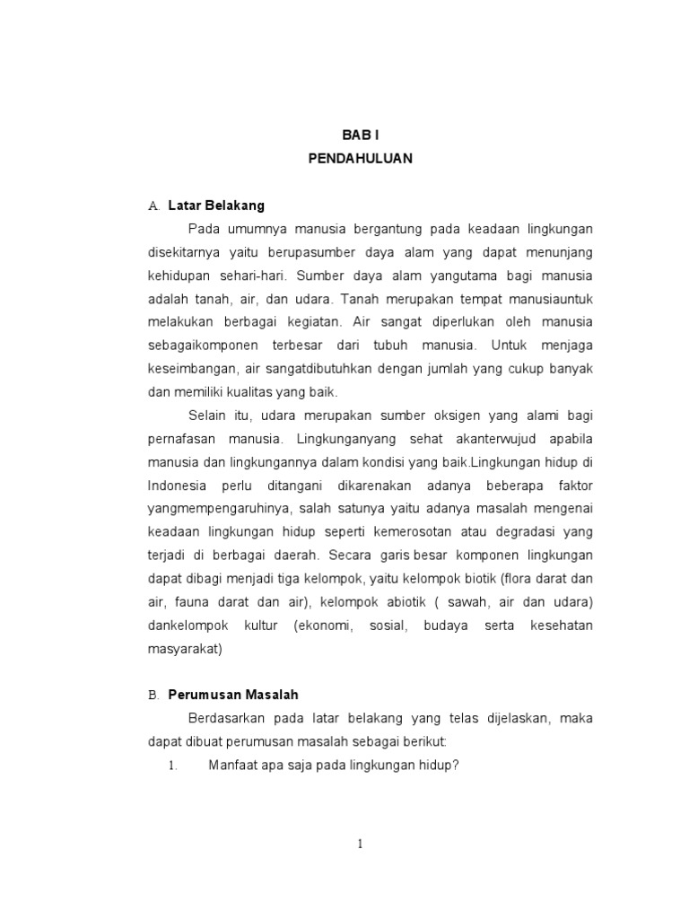 Makalah Lingkungan Hidup