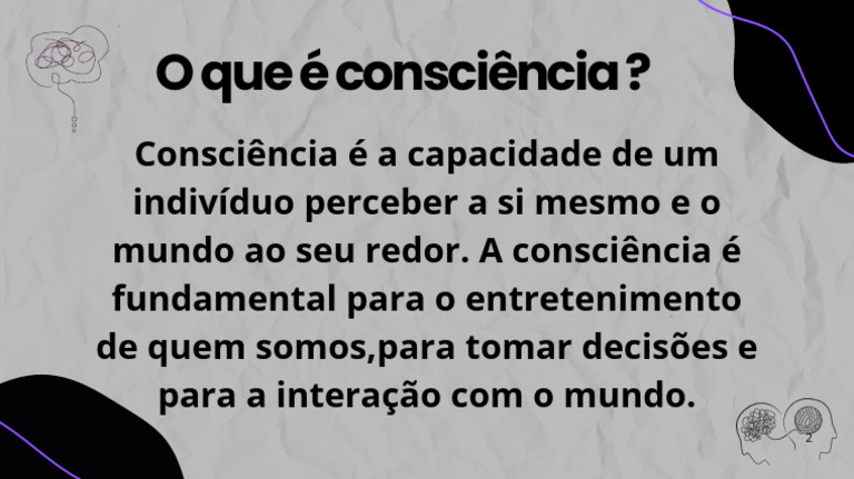 O que é consciência e sua importância | PDF