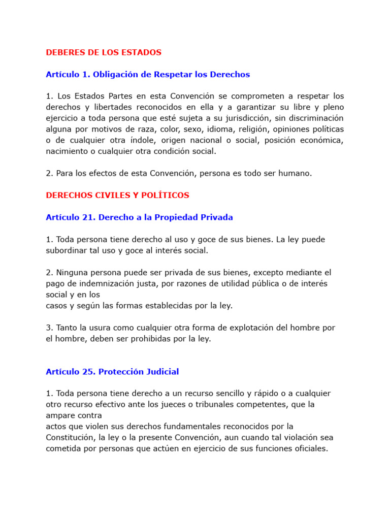 Deberes de los Estados en Derechos Humanos | PDF