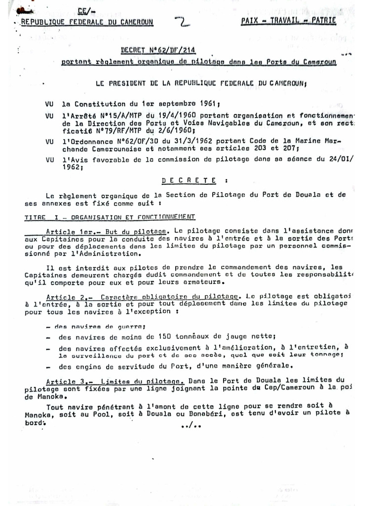 Decret 62-DF-214 Pilotage-1 | PDF