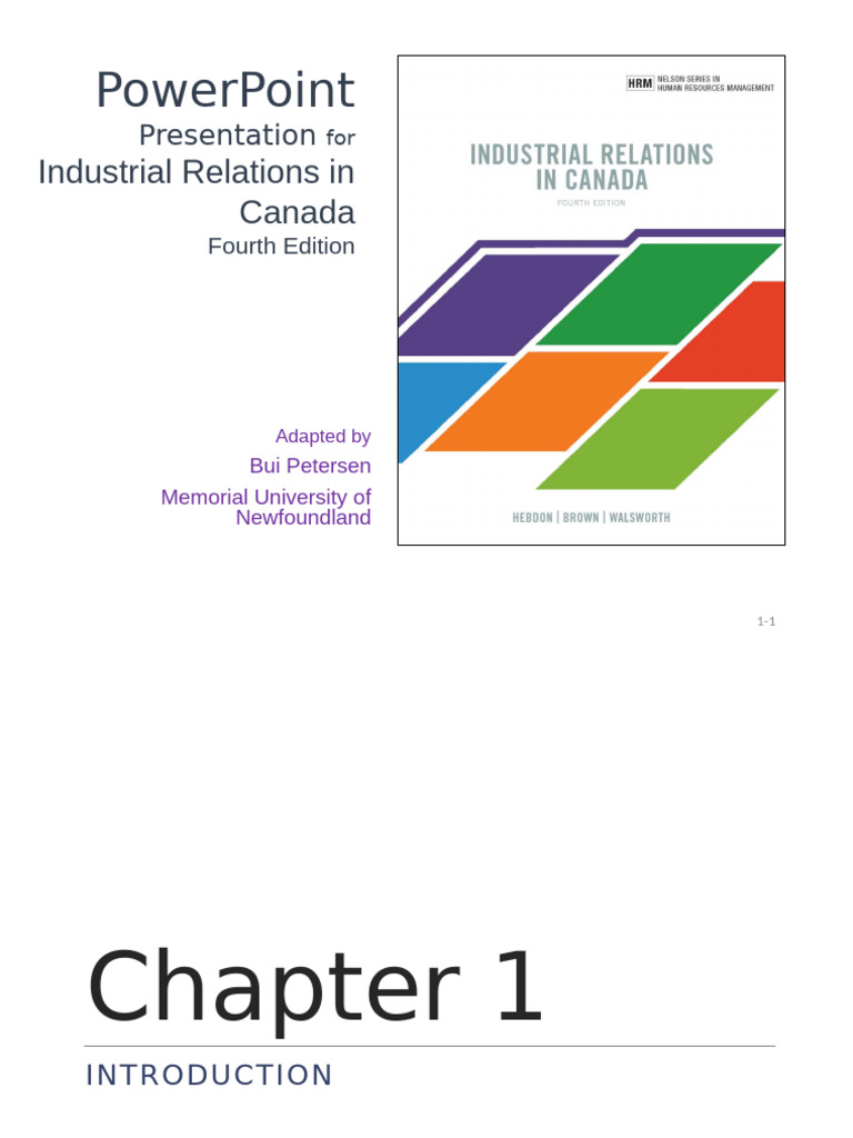 Chapter 1, Introduction | PDF | Employment | Trade Union