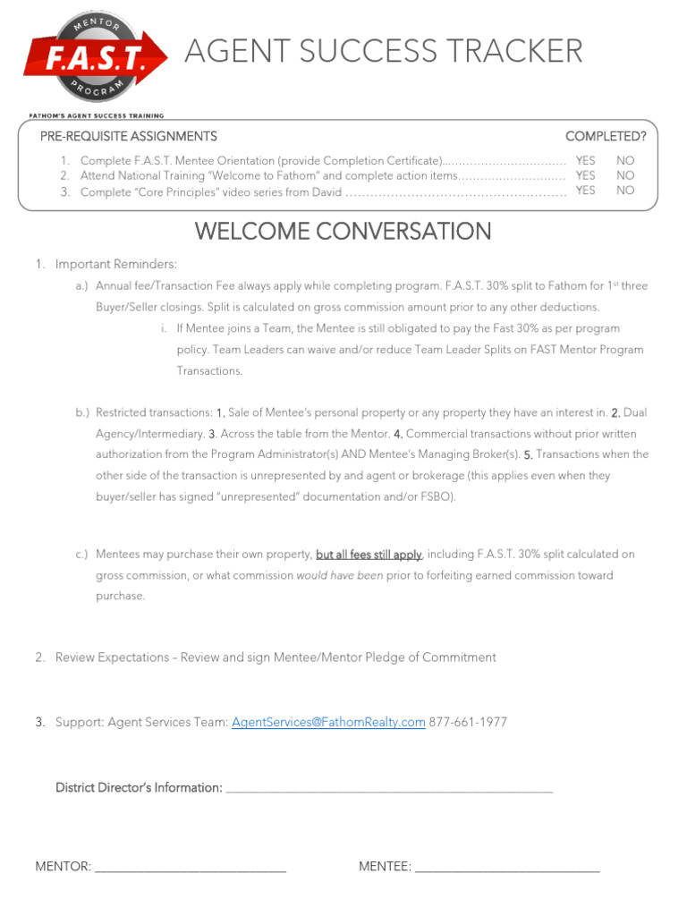 FAST AgentSuccessTrackers ALL | PDF | Mentorship | Business